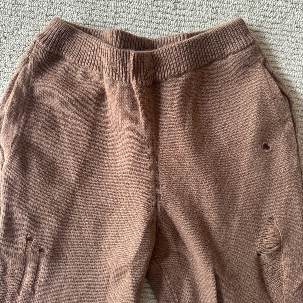 Raquel Allegra distressed cashmere jogger. Soft and gorg. Like new! Never worn!